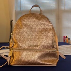 Small rose gold Michael Kors backpack
